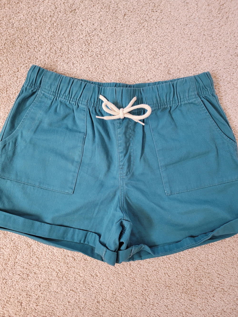Teal Drawstring Women’s Shorts - Casual Everyday Comfort
